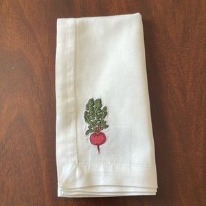 Set of 12 Dinner Napkins Embroidered from Williams Sonoma Used Once